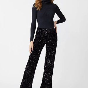 NWT Size 4 J McLaughlin Black Sequin Pants